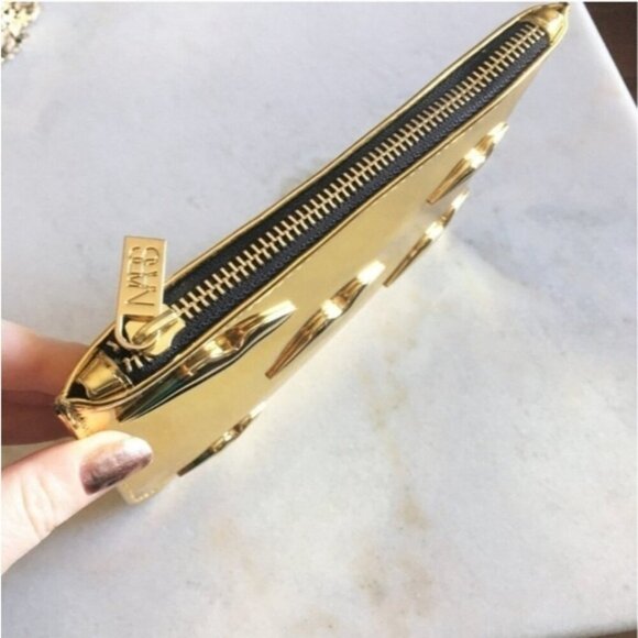 NARS gold zippy pouch cosmetic makeup case lips - Picture 4 of 7